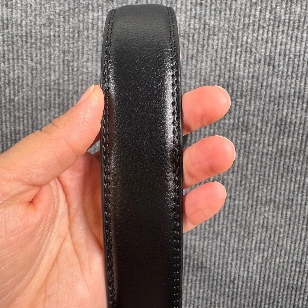 Kings Barber Mens Black Ratchet Belt Automatic Buckle Crown 1250mm Adjustable‎